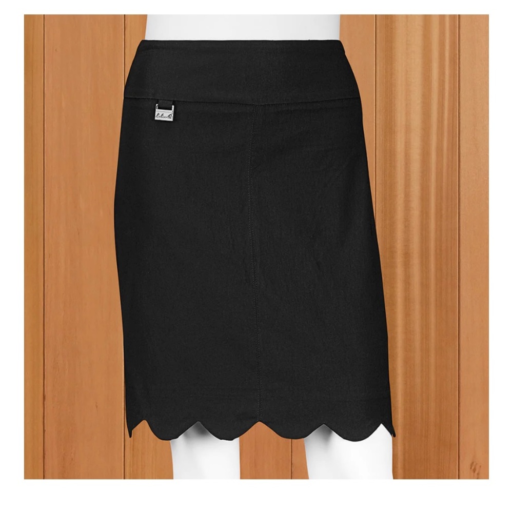 Lulu-B scalloped-edge pencil skirt NWT black size 16
